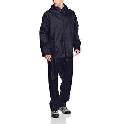 Image of Result Men&#039;s Heavyweight Waterproof Jacket And Trouser Set Navy X Large