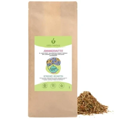 Image of St. John&#039;s Wort Herb Loose Tea (500g, 1.1lb), Gently Dried and Cut, 100% Natural Pure for Preparation of Herbal Tea, Infusion