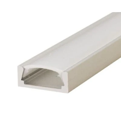 Image of 1M Profile Aluminium Surface Mount Frosted Clip In Diffuser Integral LED