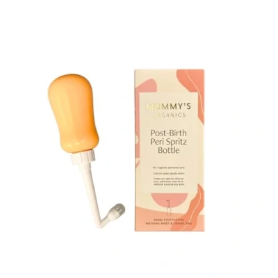 Image of Post Birth perineal Wash Bottle, Upside Down Squeeze Hospital Bag, Maternity Essentials, Spritz Douche, Postpartum peri Bottle (Colour Apricot: 360 MLS)