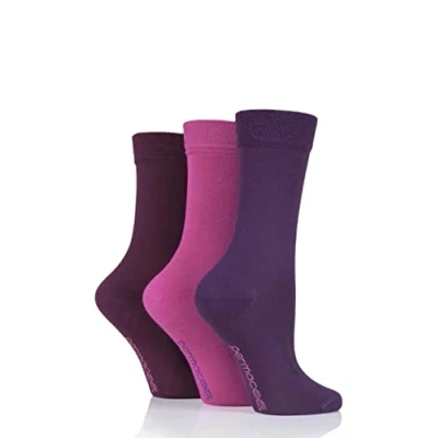 Image of Mens and Women&#039;s 3 Pair SOCKSHOP PermaCool Evaporation Cooling Socks Pink / Purple 5.5 Unisex