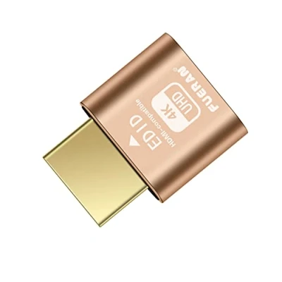 Image of FUERAN Dummy Plug Headless Ghost Display Emulator DDC EDID Fake HDMI compatible 4K@60Hz 1Pack