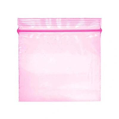 Image of Grip Seal Bags Zip Lock Resealable Plastic Baggies (30x30 mm (300 Pcs), Pink)