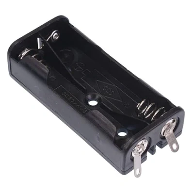 Image of AAA x 2 Open Style Battery Holder Case With Solder Lug Terminals