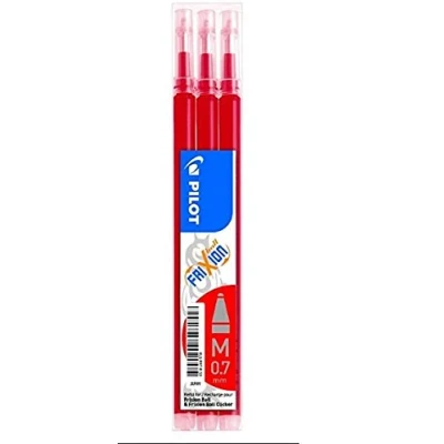Image of Pilot Refills for Frixion Rollerball 0.7 mm Tip (Red, Pack of 3)