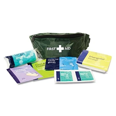 Image of Reliance Medical HSE 1 Person Travel Kit in Riga Bum Bag Wearable, Comfortable First Aid with Essentials For Outdoors