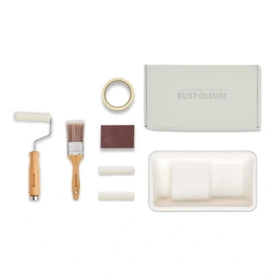 Image of Rust Oleum Ready to Roll Eco Paint Kit (Small) Radiator Gloss Delicate Greys