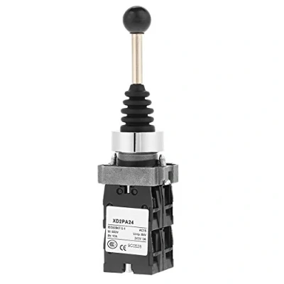 Image of Joystick Momentary Switch 4 Position Spring Return Joy Stick Controllers Black Ui: 600V Uimp: 6kV Ith: 10A