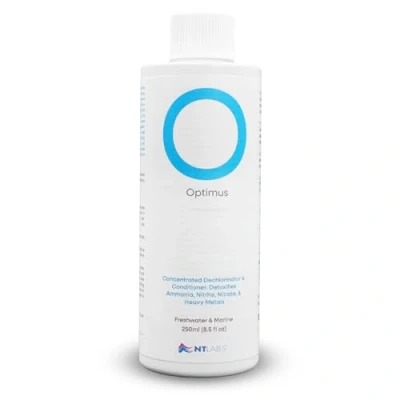 Image of NT Labs Optimus, Concentrated Dechlorinator &amp; Water Conditioner for Freshwater and Marine Aquariums, Detoxifies Ammonia, Nitrite, Nitrate, Heavy Metals, Suitable (250ml)
