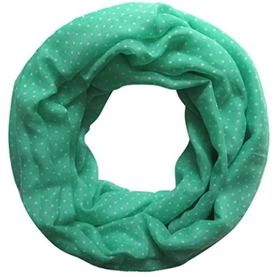 Image of Lina &amp; Lily Polka Dot Print Women&#039;s Infinity Scarf Snood Lightweight (Mint Green)