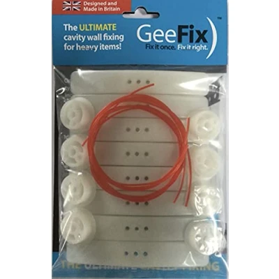 Image of GeeFix Plasterboard Cavity Wall Fixings Hollow Anchors Heavy Duty (Pack of 8 Fixings)