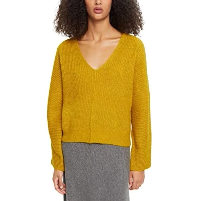 Image of ESPRIT Women&#039;s 092ee1i305 Sweater, 769/Dusty Yellow 5, XL