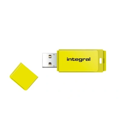 Image of Integral 32GB Neon Yellow USB 2.0 Flash Drive