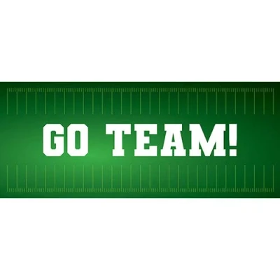 Image of PARTYRAMA.CO.UK Go Team American Football PVC Party Sign Decoration 60cm x 25cm