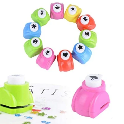 Image of Punch Paper Shaper,12 Pack Embossing Device Mini Hole Puncher Craft Set for Scrapbook,Photo Album,Greeting Cards,Leaves and More(Random Pattern)