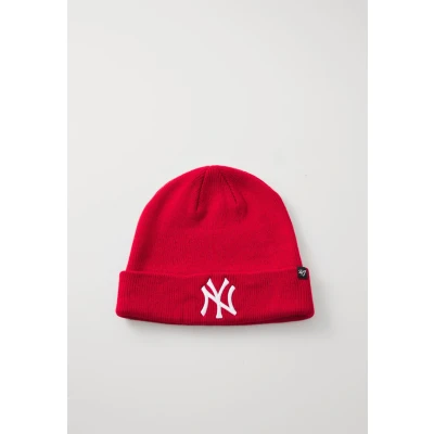 Image of &#039;47 MLB NEW YORK Yankees Raised CUFF Unisex Beanie, Size: One Size, Red