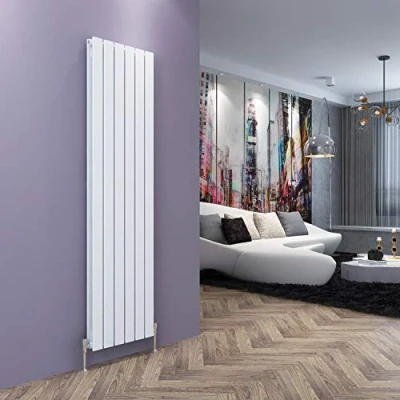 Image of ELEGANT 1800 x 452 mm Designer Vertical Column Radiator White Double Flat Panel