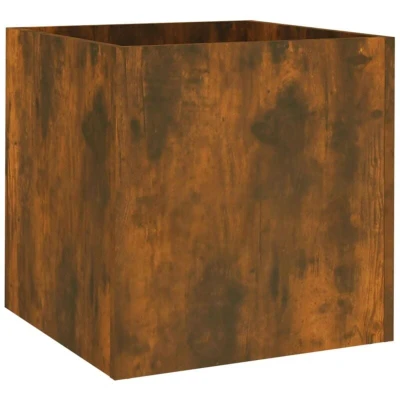 Image of Planter Box Smoked Oak 40x40x40 cm Engineered Wood