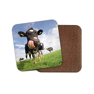 Image of 1 x Dairy Cow Coaster Friesian Cattle Farm Farmer Funny Animals Mum #15595