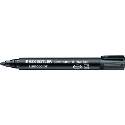 Image of STAEDTLER 352 9 Lumocolor permanent marker, refillable, black, 1 piece
