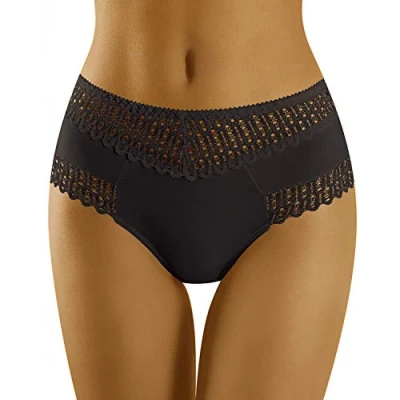Image of Wolbar Women&#039;s Lace Smooth Briefs WB416, Black,L