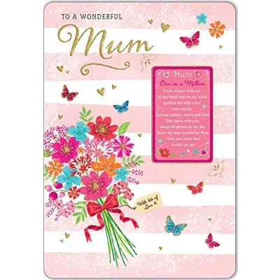 Image of Regal Publishing Sentiment Birthday Card Mum 9 x 6 inches, C80585