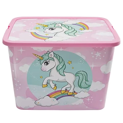Image of Stor Unicorn Storage Click Box with Attractive Designs,23 Litres