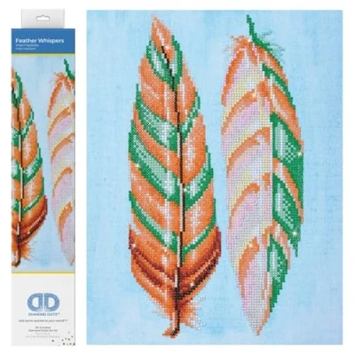 Image of DIAMOND DOTZ Painting, Beginner Kit, Feather Wispers, 28 x 37cm