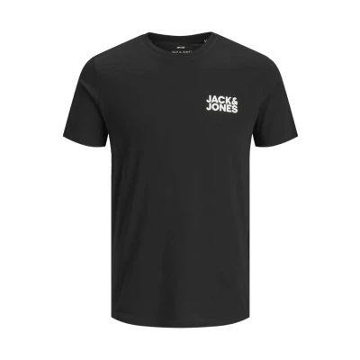 Image of Jack &amp; Jones Jjecorp LOGO SS O NECK NOOS Print Tshirt black, Men&#039;s, Size: XS, Black