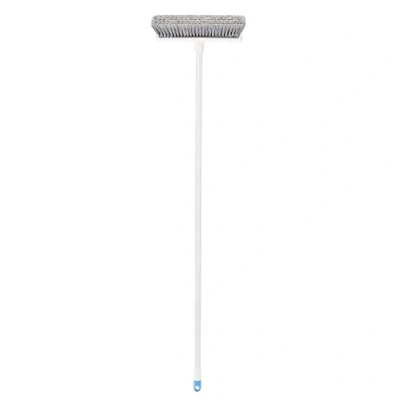 Image of Amazon Basics Angled Push Broom, Blue&amp;White