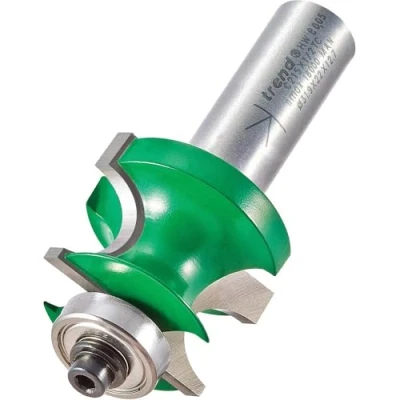Image of Trend CraftPro Bearing Guided Corner Bead Router Cutter, 1/2 Inch Shank, 31.9mm Cut Diameter &amp; 22.5mm Length, 7mm Radius, Tungsten Carbide Tipped, C215X1/2TC