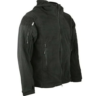 Image of Kombat UK Men&#039;s Recon Tactical Fleece Hoodie, Black, 2X Large