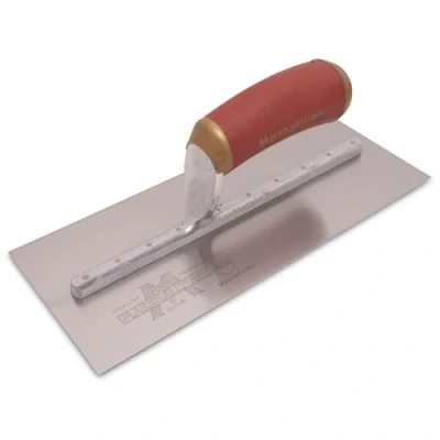 Image of MARSHALLTOWN PermaShape Finishing Trowels, DuraSoft Handle Material, 279mm Length, Stainless Steel Blade 114mm Width, Flat Style, Made in The USA, 1SSFPD