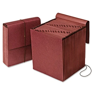 Image of Pendaflex Vertical Reinforced Daily 1 31/31 Pocket Expanding File, Letter Size, Each (14004),Red Fiber
