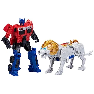 Image of Transformers: Rise of the Beasts Movie, Beast Alliance, Combiners 2 Pack Optimus Prime Toys, 6 and Up, 12.5 cm