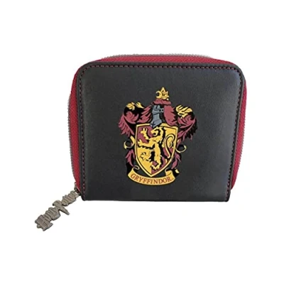 Image of Groovy Uk Harry Potter Gryffindor Rectangular Coin Purse, Black/Burgundy/Yellow, 11 cm