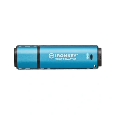 Image of Kingston IronKey Vault Privacy 50 FIPS 197 Certified &amp; XTS AES 256 bit Encrypted USB Drive for Data Protection IKVP50/16GB