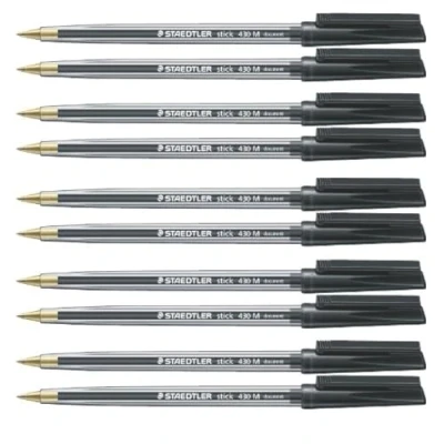 Image of Staedtler 430 M 9 Ballpoint Pen Black/Transparent