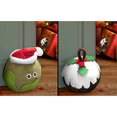 Image of RSW Christmas Sprout &amp; Pudding Door Stop 2 Assorted Designs (One Will Sent Randomly)