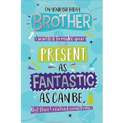 Image of Happy Birthday Large Greeting Card Brother 15 x 23 cm Fantastic on Your