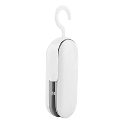Image of TOPINCN Mini Plastic Bag Heat Sealer Handheld Portable Household Food Snack Airtight Storage Battery Operated (Battery Excluded)(Gray)