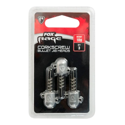 Image of Fox Rage Corkscrew Bullet Jig Heads 5g x 3pc head