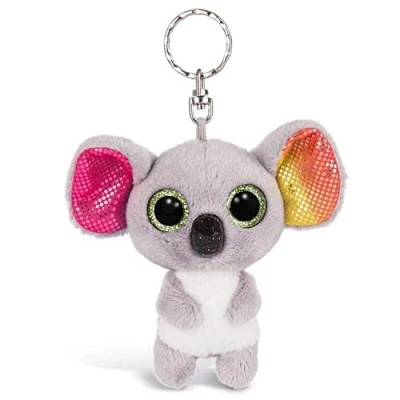 Image of Nici 46310 Glubschis Keyring Koala Miss Crayon 9cm, Cartoon, Grey/Multi coloure, One Size
