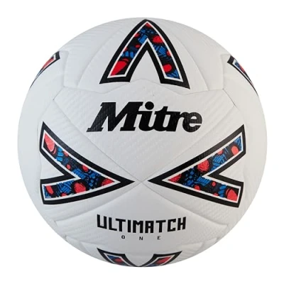 Image of Mitre Ultimatch Football, Enhanced Control, Extra Durability, Added Accuracy, Ball, Fluo Yellow/Black/Circular Grey, 4