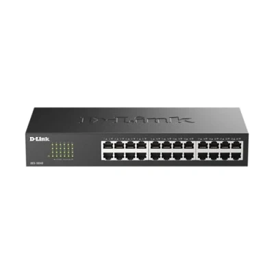 Image of D Link DES 1024D/B 24 Port Fast Ethernet Unmanaged Metal Desktop Switch UK Version