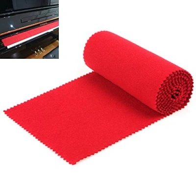 Image of OriGlam Red Soft Piano Keyboard Dust Cover, 88 Keys Protective Cover Key for Electronic Keyboard, Digital