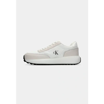 Image of Calvin Klein Jeans Athlete Runner Trainers, Women&#039;s, Size: 5, Bright white/black shoes