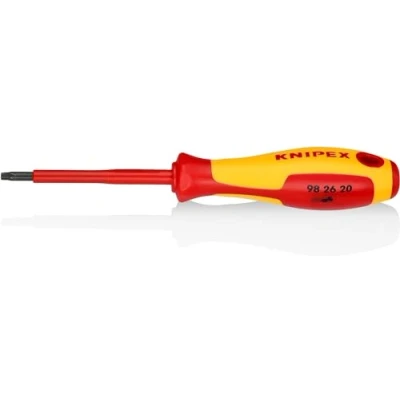 Image of Knipex Screwdriver for Torx® screws burnished, insulating multi component handle, VDE tested 185 mm 98 26 20