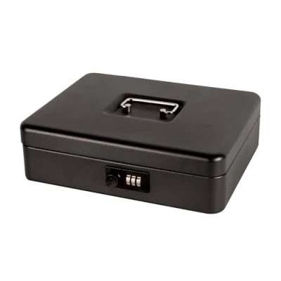 Image of Cathedral Products 12 Inch Steel Cash Box with Combination Lock Durable &amp; Secure Portable Design Lift Out Tray