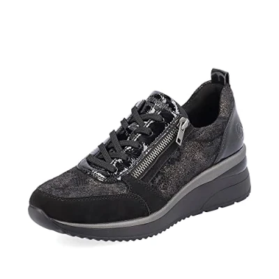 Image of Rieker Women&#039;s Damen Halbschuhe Schwarz Moccasin, 8 UK